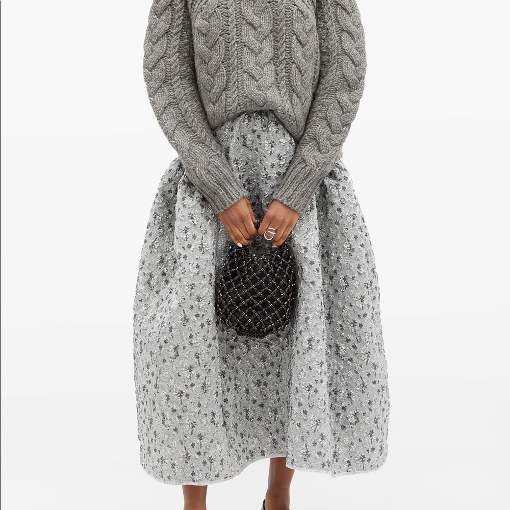 Cecilie bahnsen Ling silver floral skirt